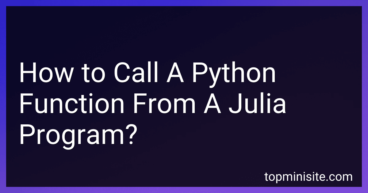 How to Call A Python Function From A Julia Program? image