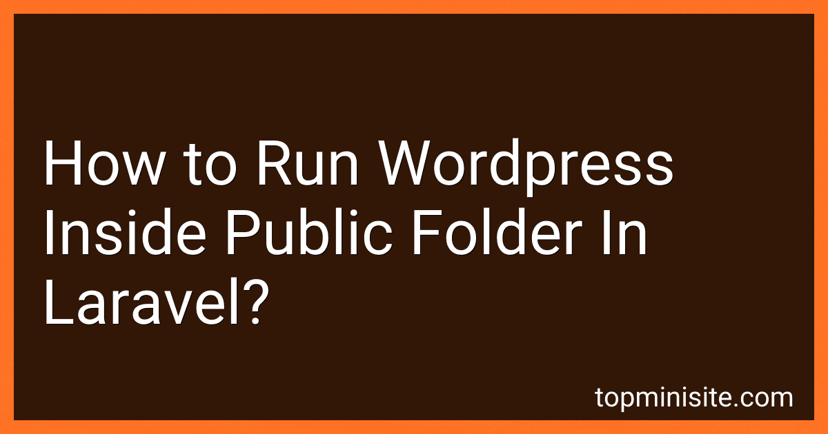 How to Run Wordpress Inside Public Folder In Laravel? image