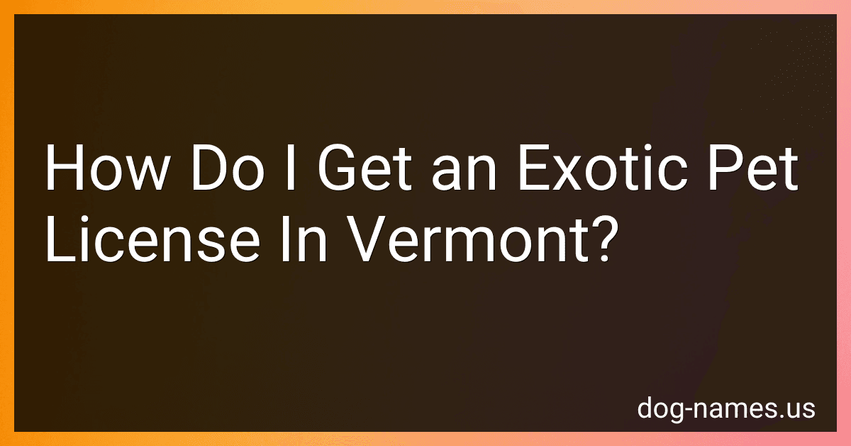 How Do I Get an Exotic Pet License In Vermont? preview