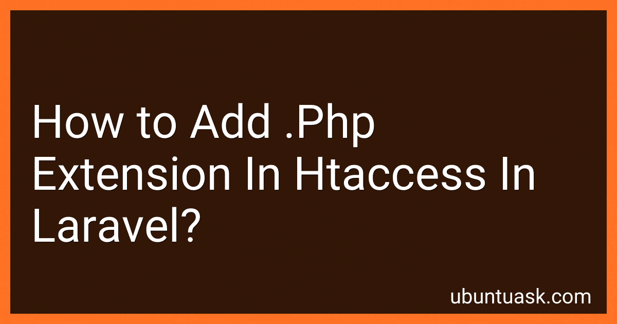 How to Add .Php Extension In Htaccess In Laravel? image