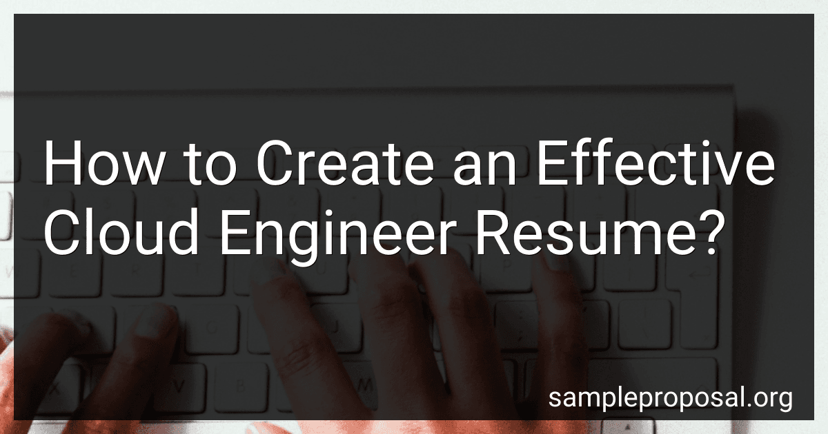 How to Create an Effective Cloud Engineer Resume? image