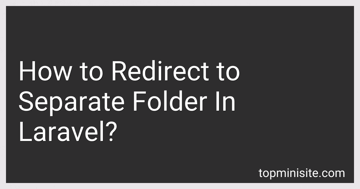 How to Redirect to Separate Folder In Laravel? image