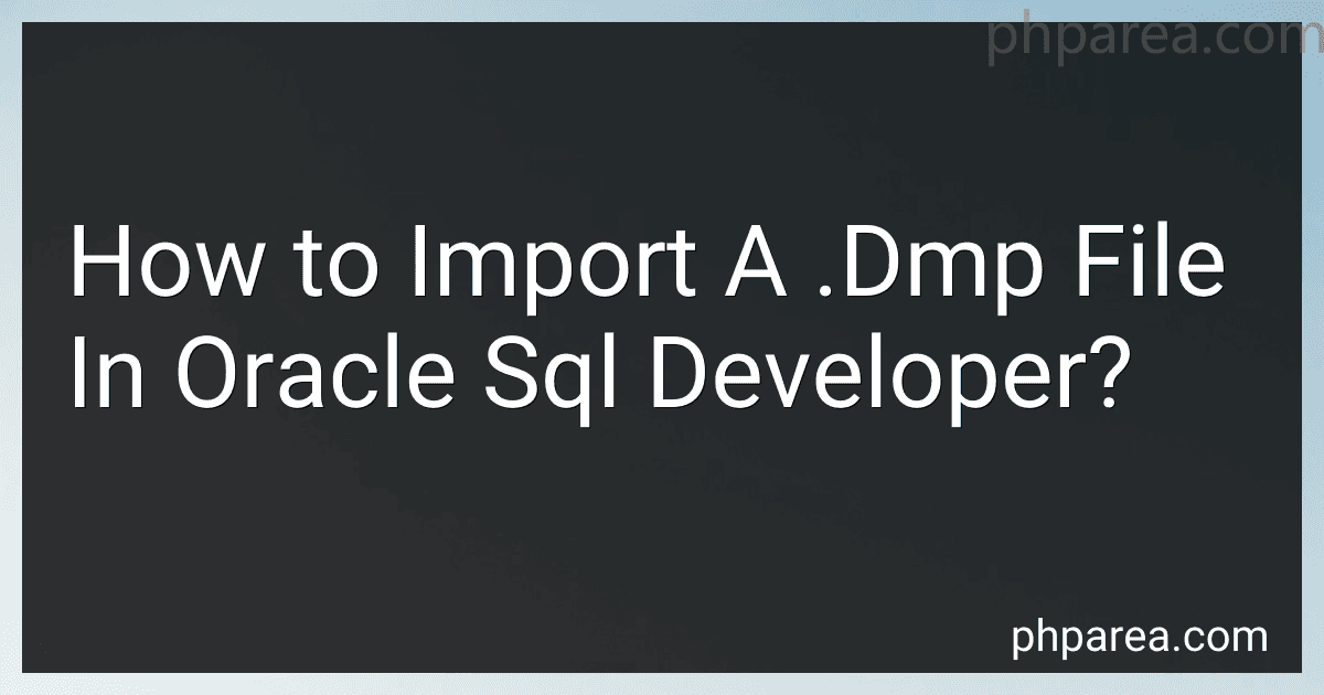 How to Import A .Dmp File In Oracle Sql Developer? image