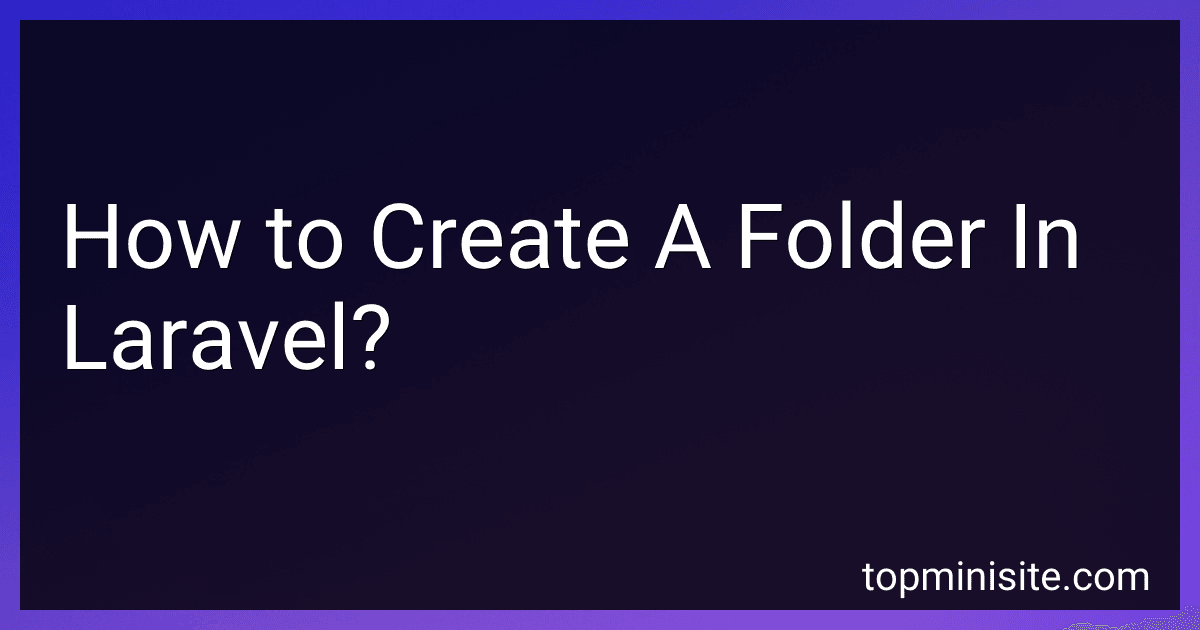 How to Create A Folder In Laravel? image