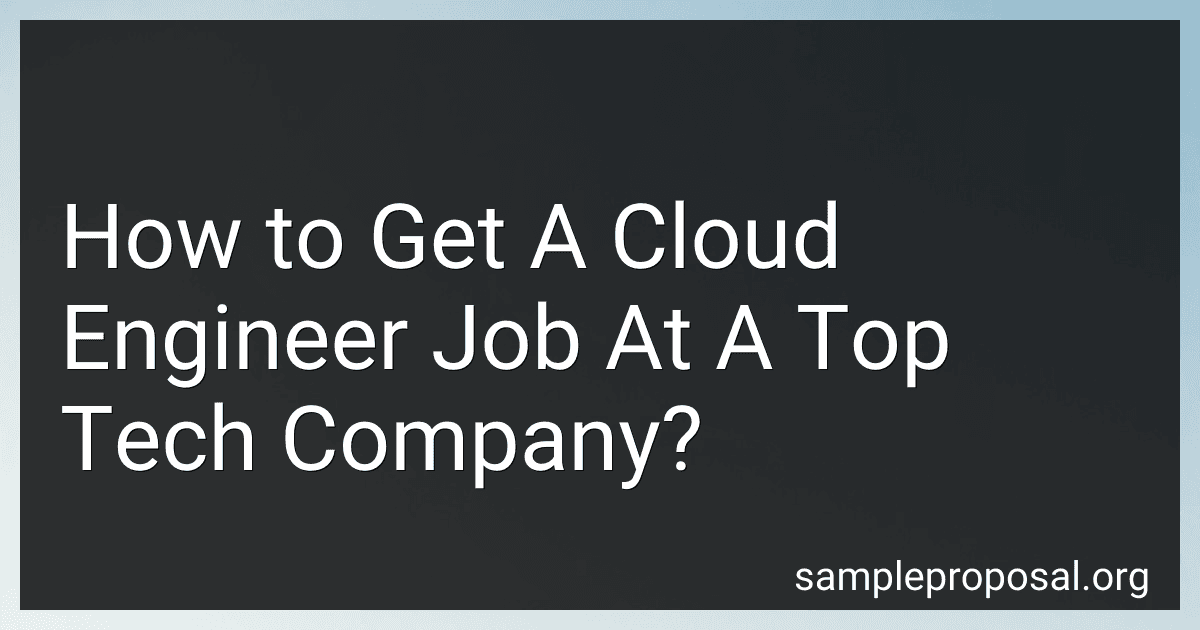 How to Get A Cloud Engineer Job At A Top Tech Company? image