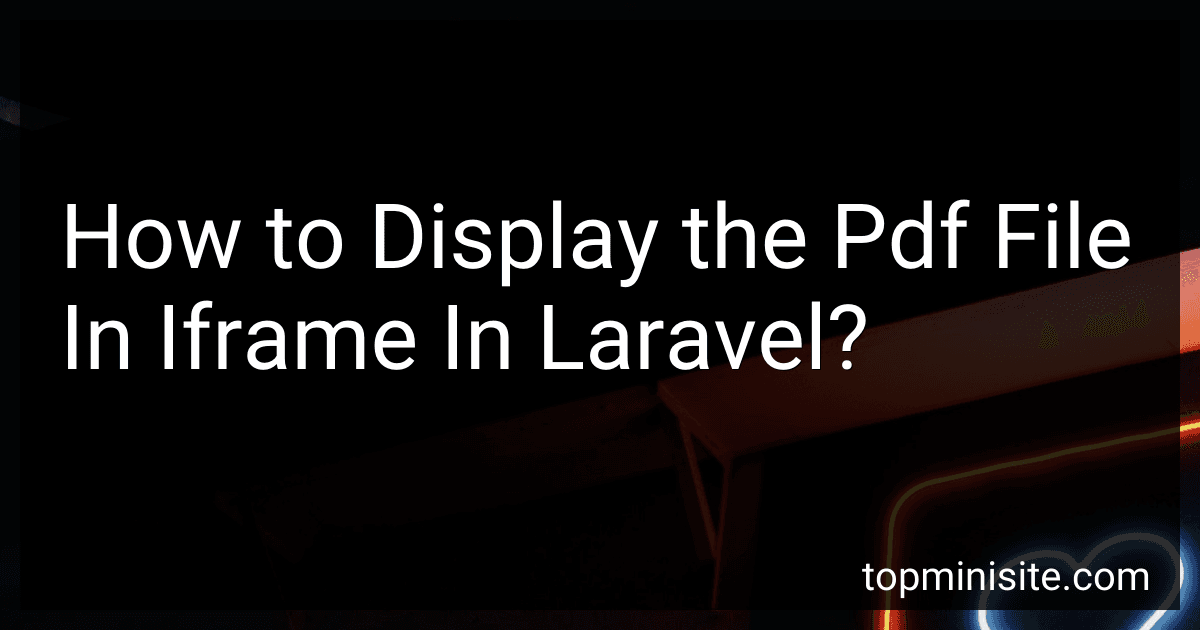 How to Display the Pdf File In Iframe In Laravel? image