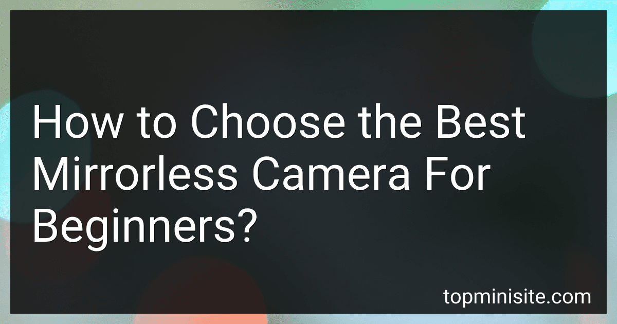 How to Choose the Best Mirrorless Camera For Beginners? image