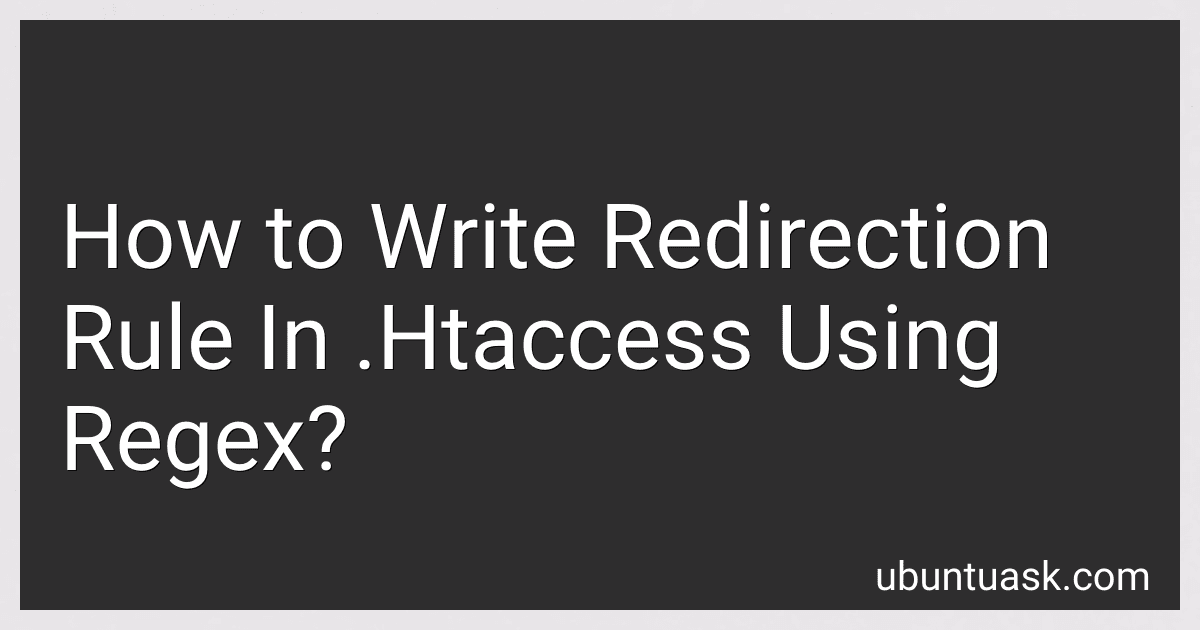 How to Write Redirection Rule In .Htaccess Using Regex? image