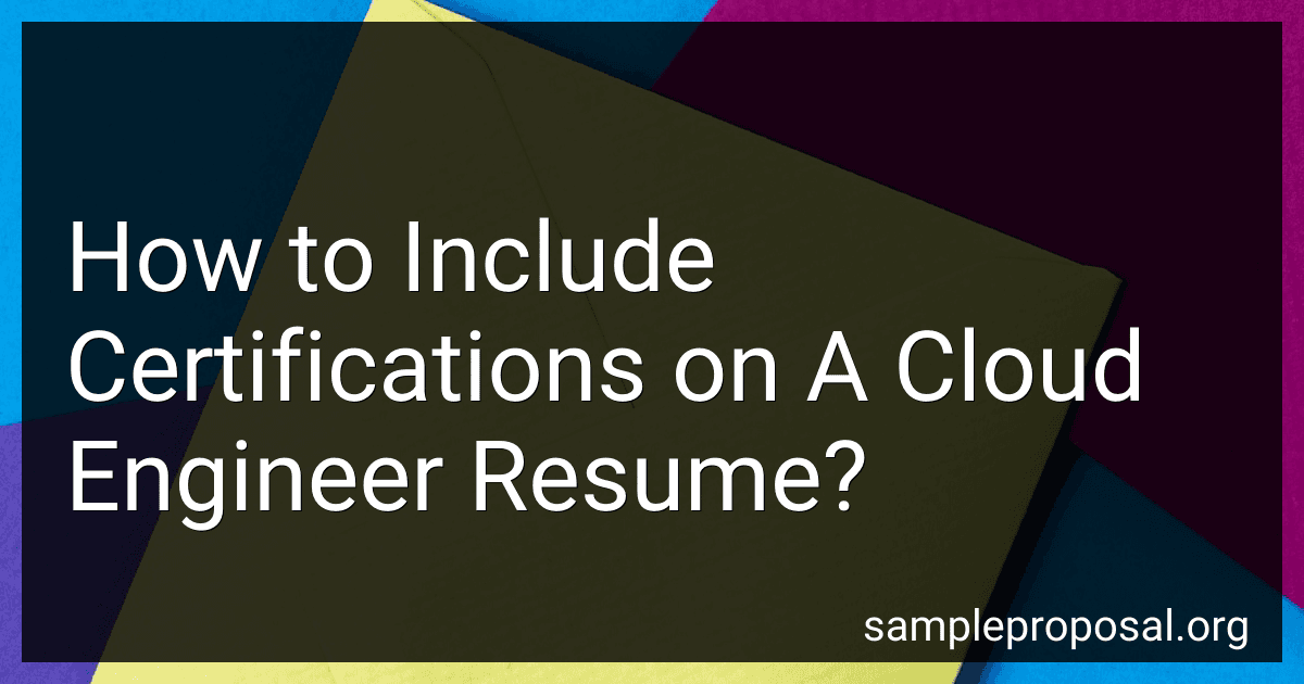 How to Include Certifications on A Cloud Engineer Resume? image