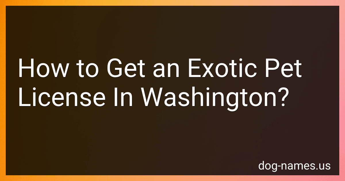 How to Get an Exotic Pet License In Washington? preview
