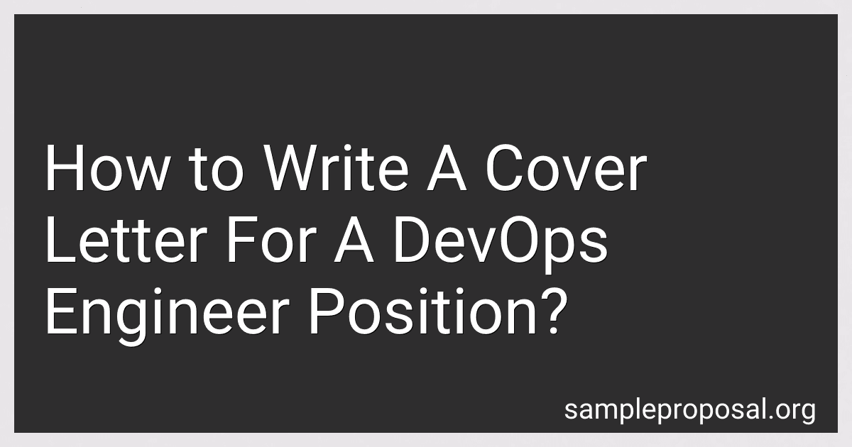 How to Write A Cover Letter For A DevOps Engineer Position? image