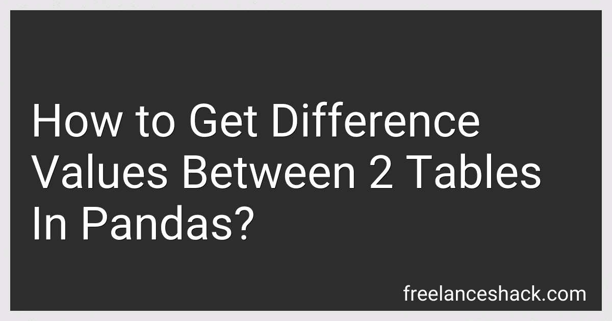 How to Get Difference Values Between 2 Tables In Pandas? preview