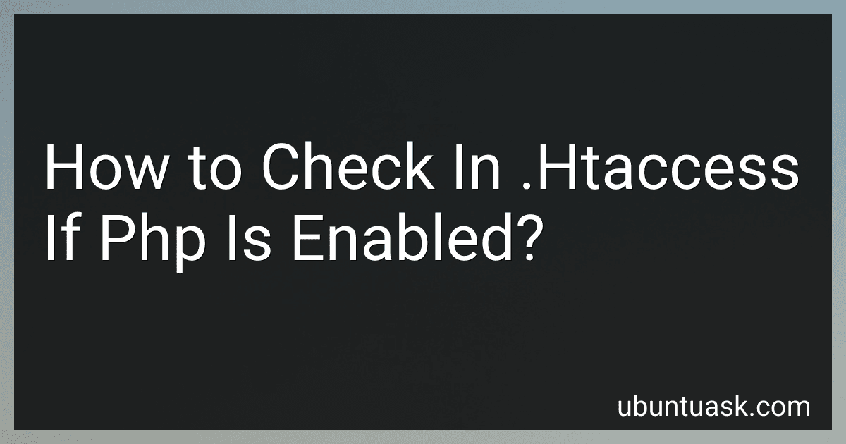 How to Check In .Htaccess If Php Is Enabled? image