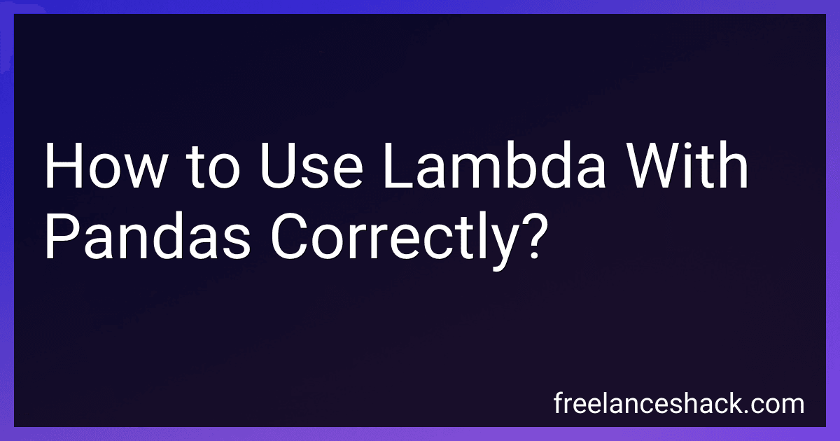 How to Use Lambda With Pandas Correctly? image