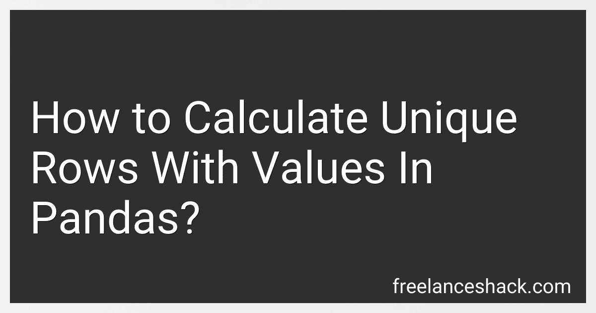 How to Calculate Unique Rows With Values In Pandas? image