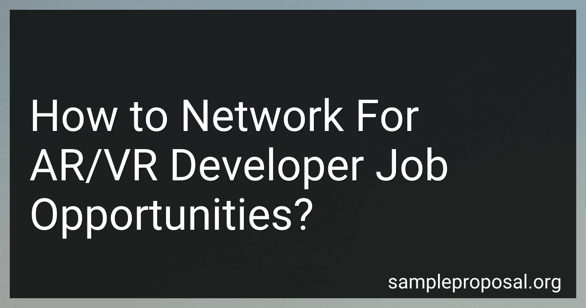 How to Network For AR/VR Developer Job Opportunities? image
