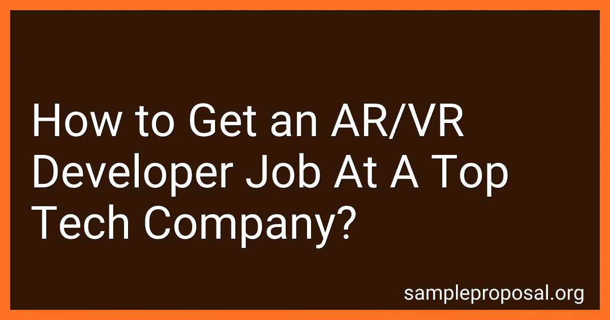 How to Get an AR/VR Developer Job At A Top Tech Company? image