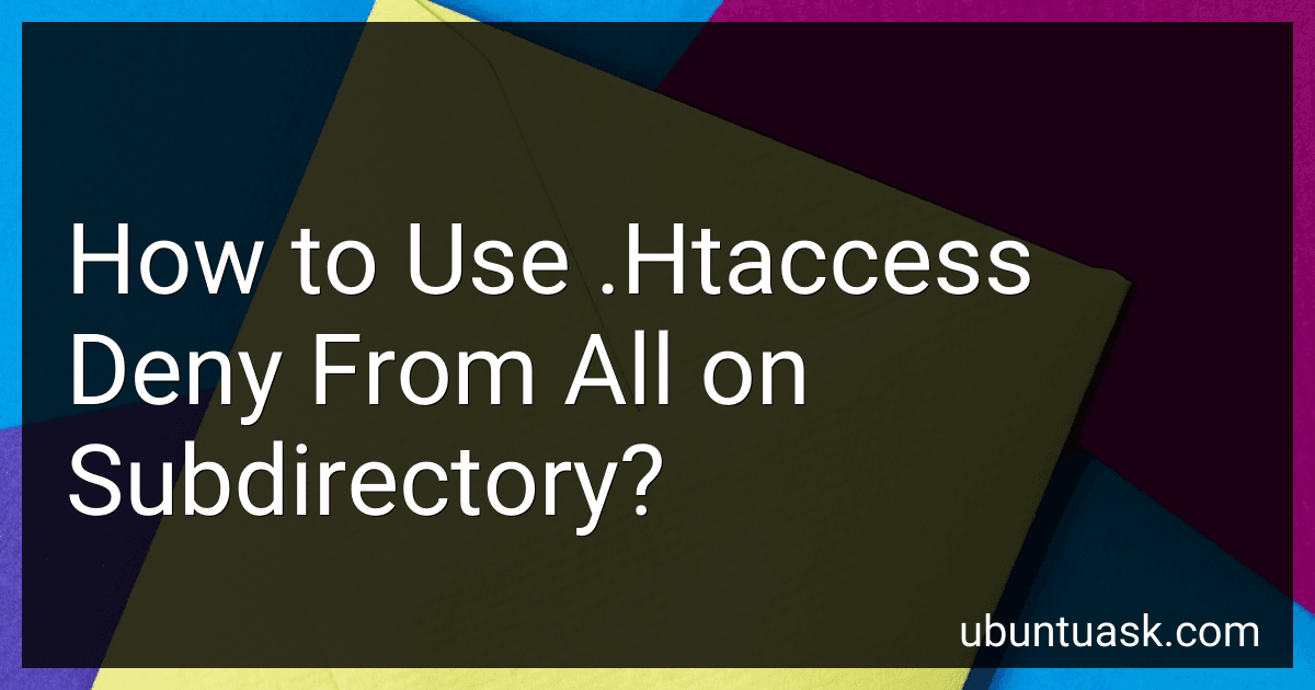 How to Use .Htaccess Deny From All on Subdirectory? image