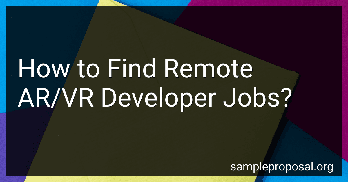 How to Find Remote AR/VR Developer Jobs? image