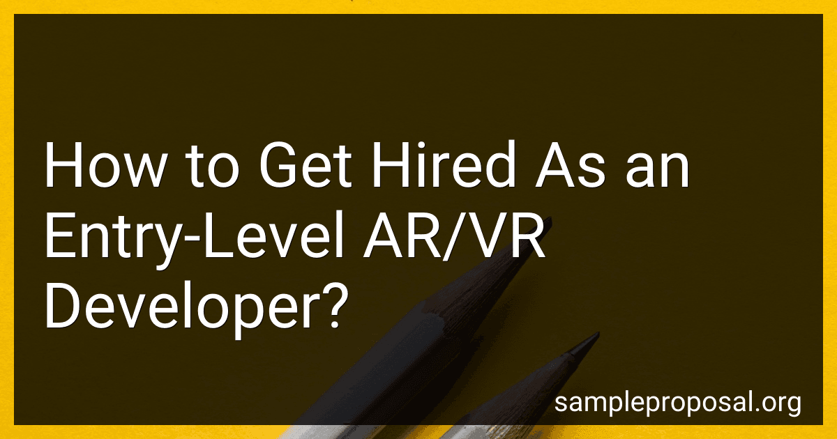 How to Get Hired As an Entry-Level AR/VR Developer? image