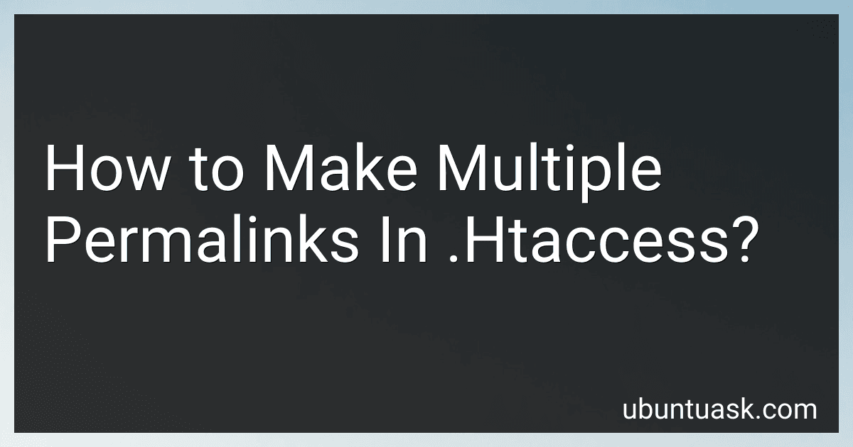 How to Make Multiple Permalinks In .Htaccess? image
