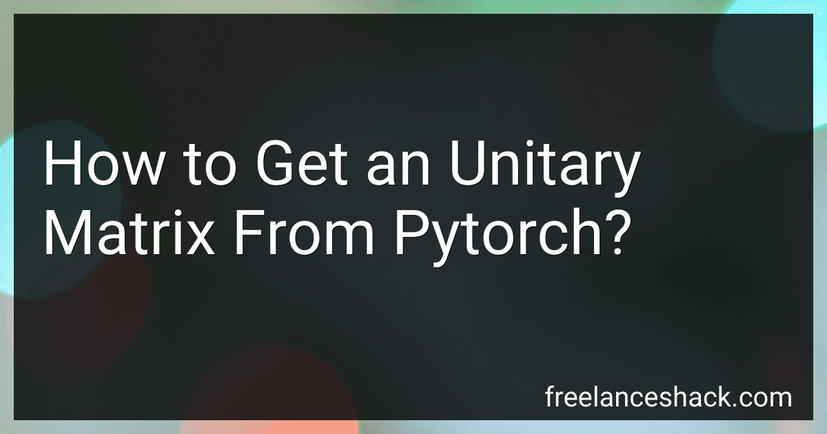 How to Get an Unitary Matrix From Pytorch? image