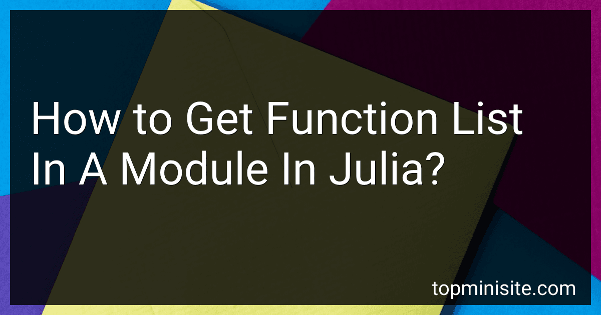 How to Get Function List In A Module In Julia? image