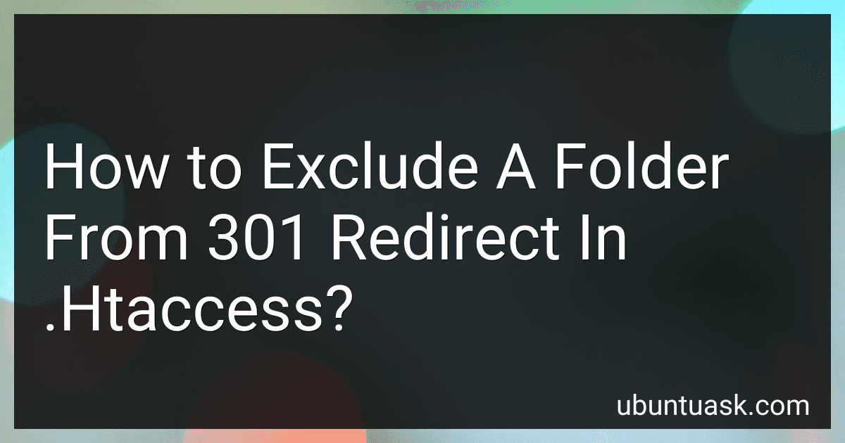 How to Exclude A Folder From 301 Redirect In .Htaccess? image