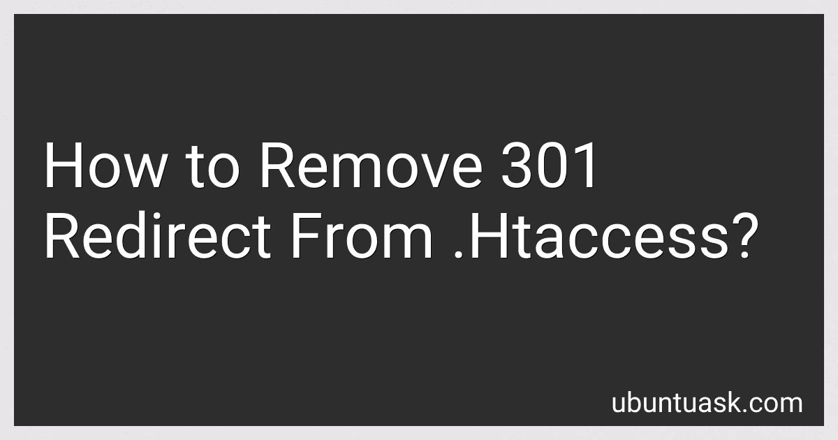 How to Remove 301 Redirect From .Htaccess? image