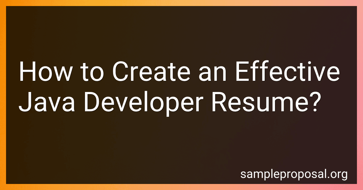 How to Create an Effective Java Developer Resume? image