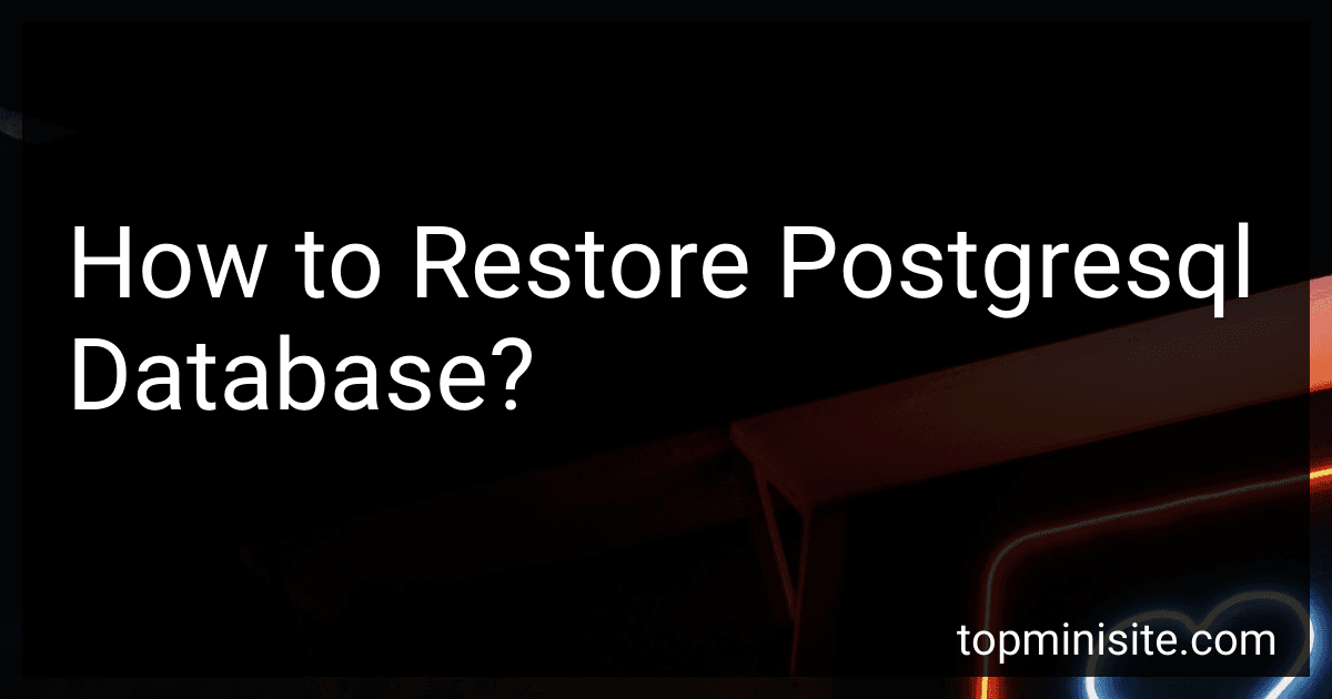 How to Restore Postgresql Database? image