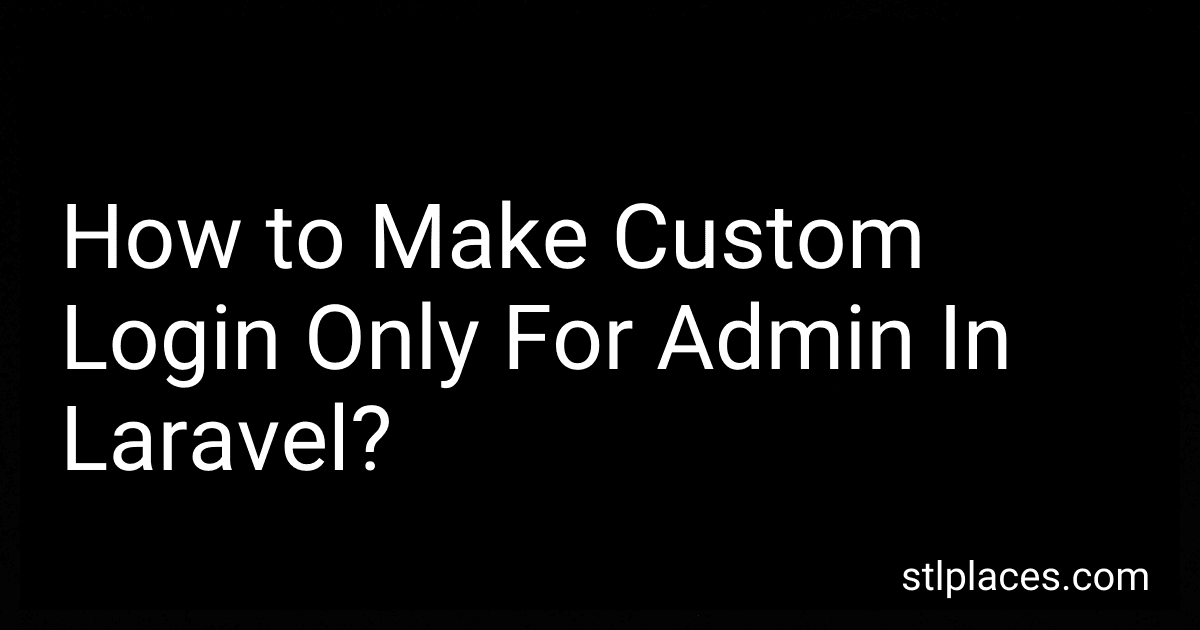 How to Make Custom Login Only For Admin In Laravel? preview