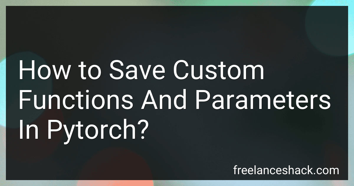 How to Save Custom Functions And Parameters In Pytorch? image