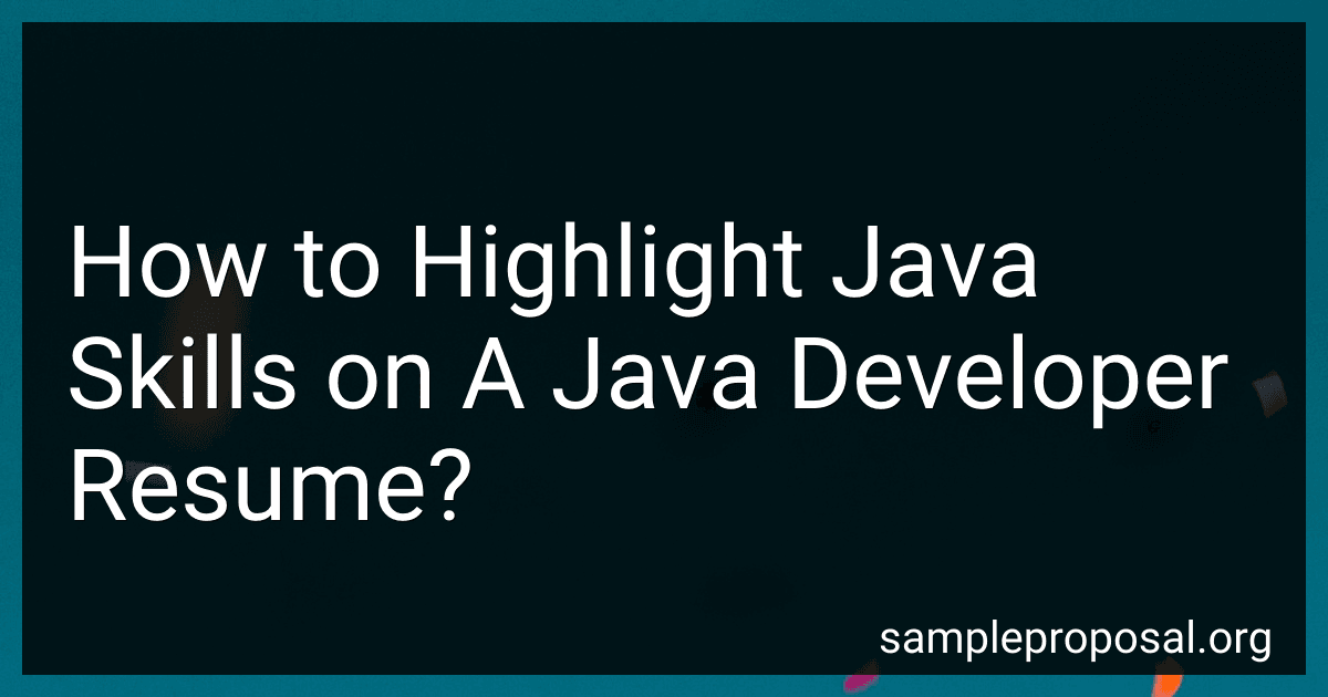 How to Highlight Java Skills on A Java Developer Resume? image