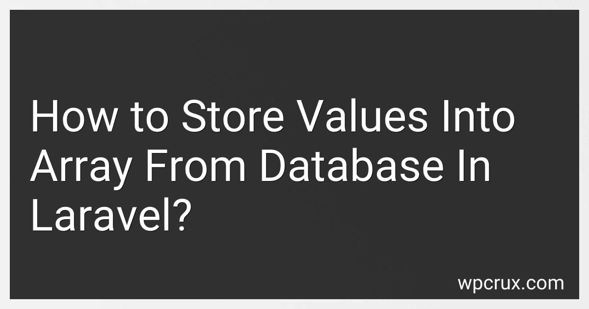 How to Store Values Into Array From Database In Laravel? image