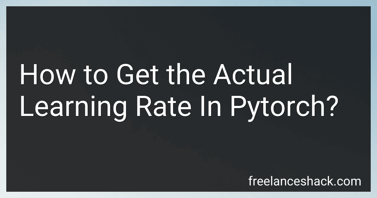 How to Get the Actual Learning Rate In Pytorch? image