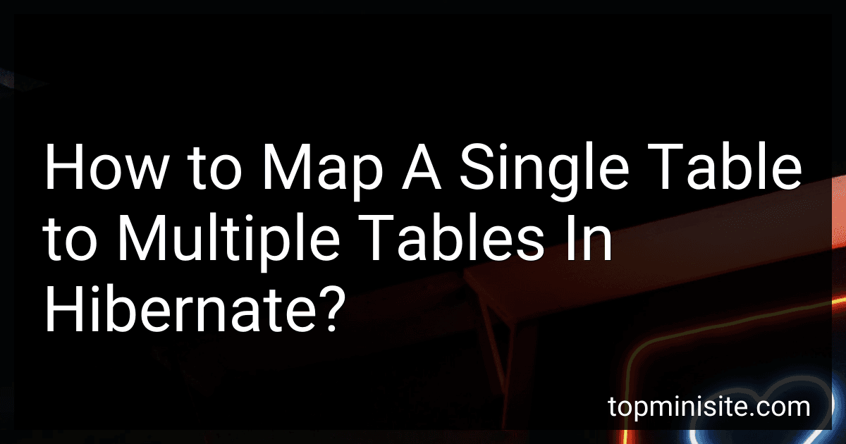 How to Map A Single Table to Multiple Tables In Hibernate? image
