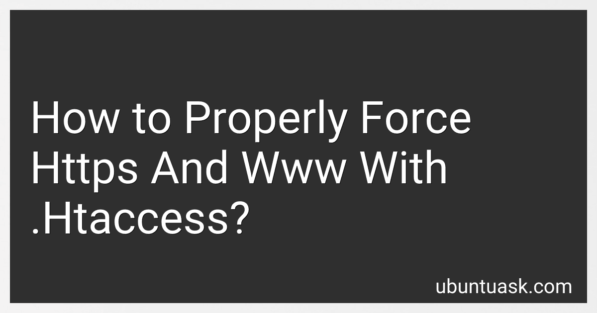 How to Properly Force Https And Www With .Htaccess? image
