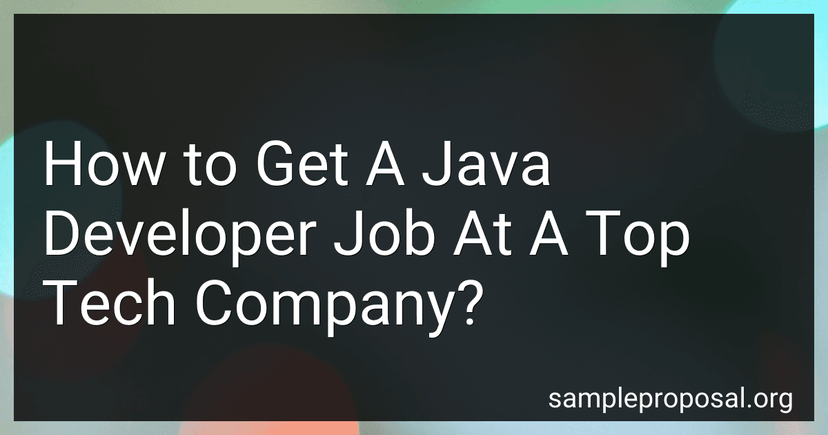 How to Get A Java Developer Job At A Top Tech Company? image