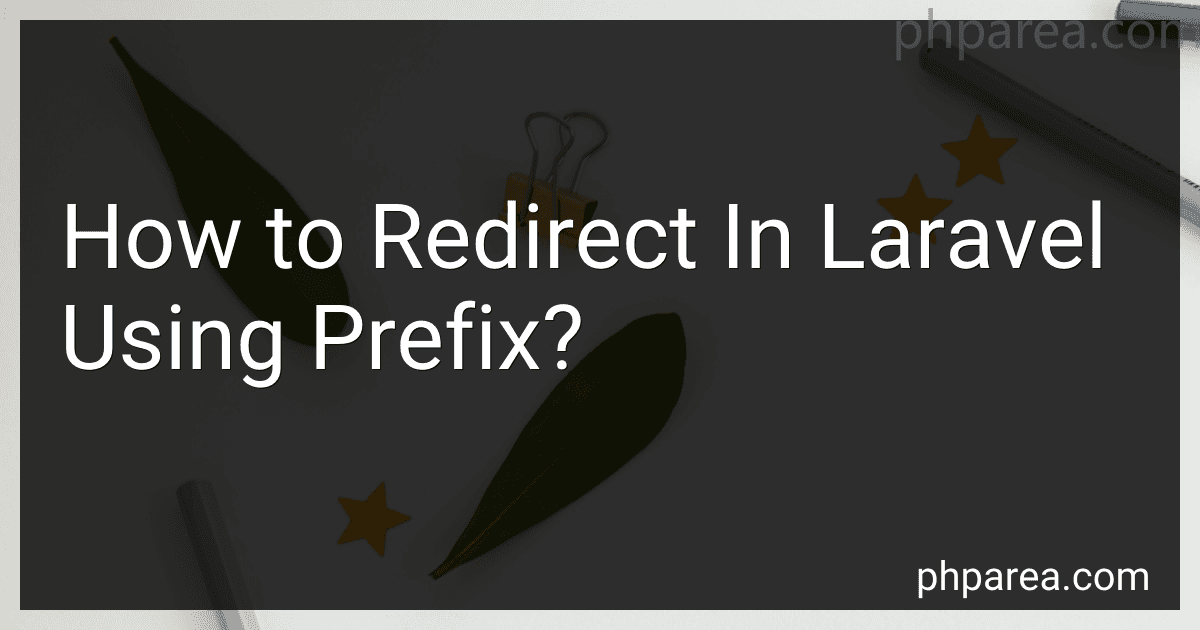 How to Redirect In Laravel Using Prefix? image