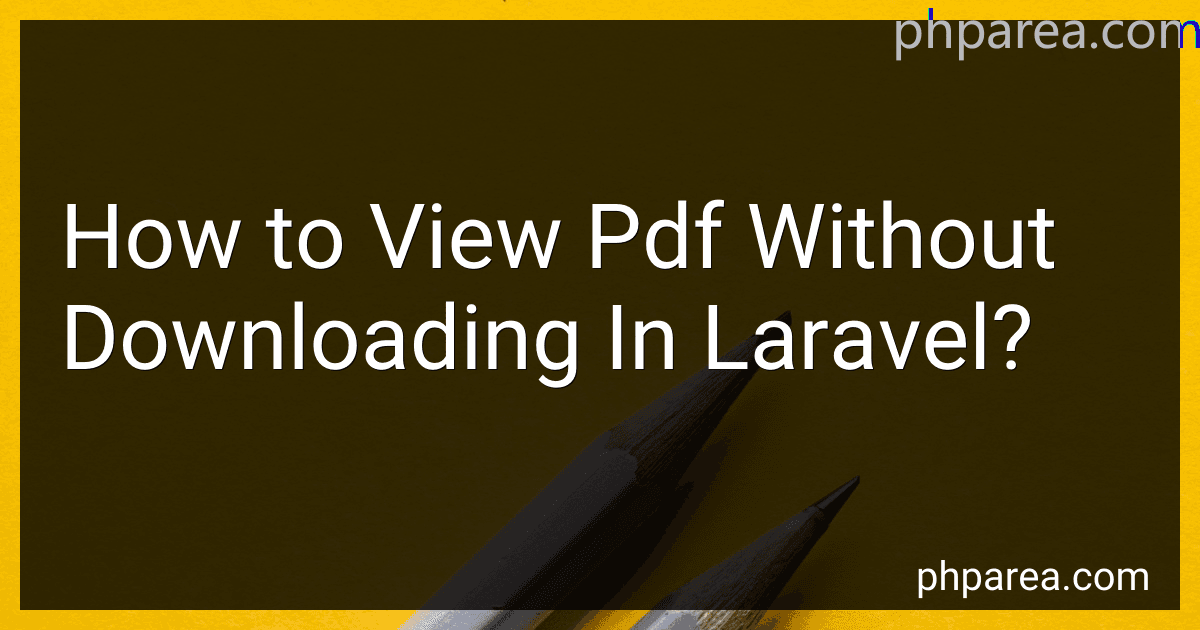 How to View Pdf Without Downloading In Laravel? image