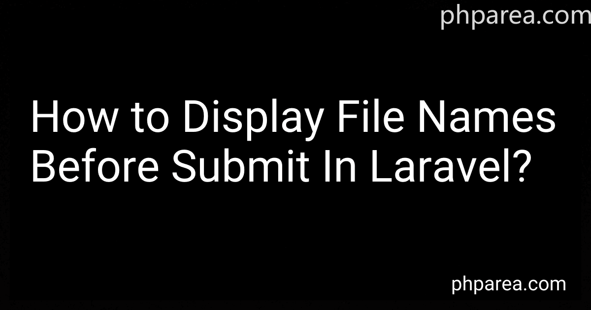 How to Display File Names Before Submit In Laravel? image