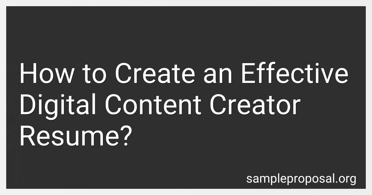 How to Create an Effective Digital Content Creator Resume? image