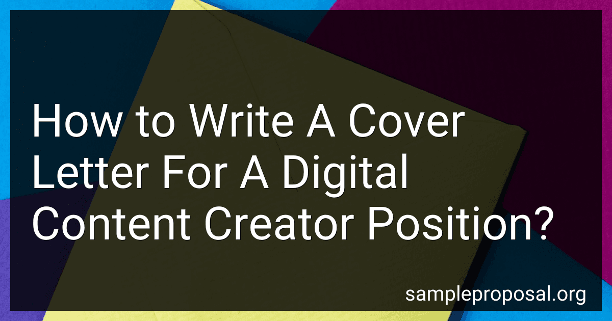 How to Write A Cover Letter For A Digital Content Creator Position? image
