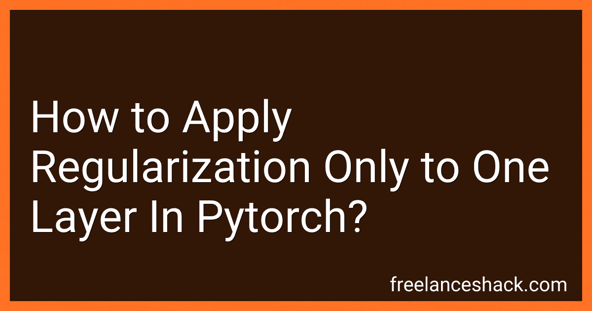 How to Apply Regularization Only to One Layer In Pytorch? image