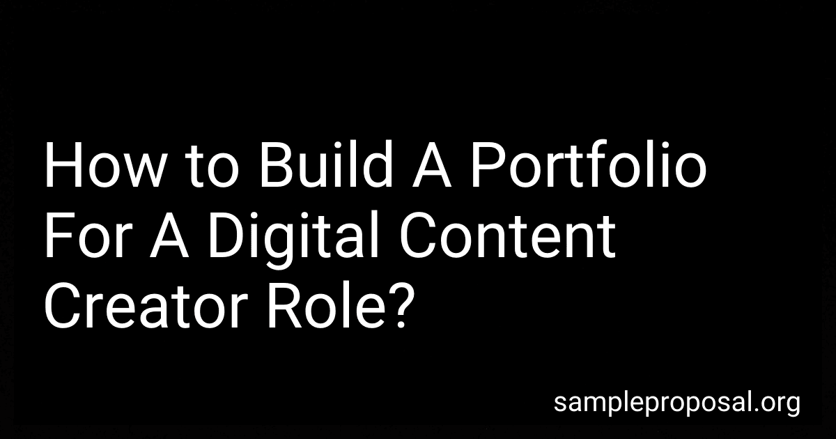 How to Build A Portfolio For A Digital Content Creator Role? image