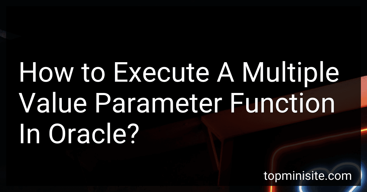 How to Execute A Multiple Value Parameter Function In Oracle? image