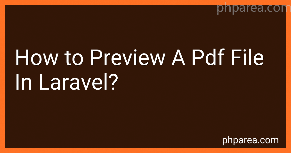 How to Preview A Pdf File In Laravel? image