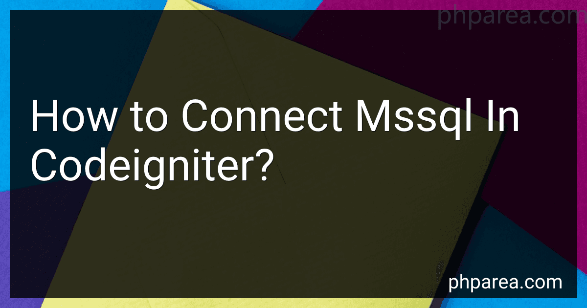 How to Connect Mssql In Codeigniter? image