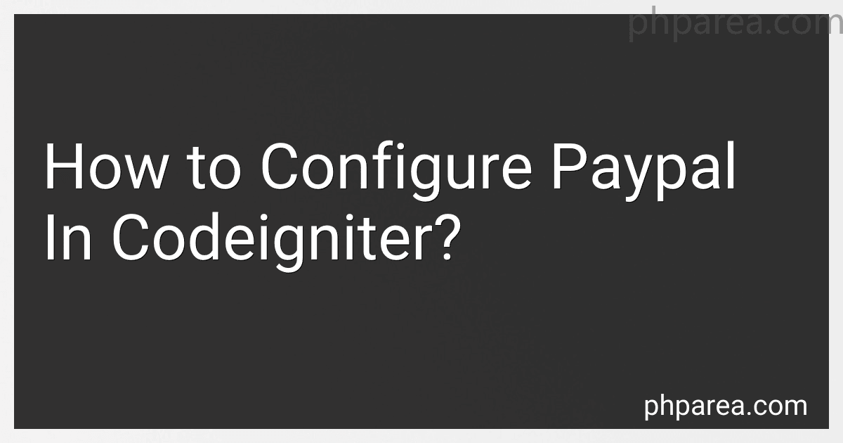 How to Configure Paypal In Codeigniter? image